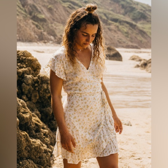 Boho Billabong Wrap Dress - Picture 1 of 6